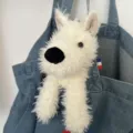 Cute fluffy West Highland white terrier plush toy variant, soft mini puppy doll for gifts. - New Westie Plush Toy