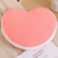 Lindo cojín de felpa rosa en forma de corazón, suave cojín de sofá y decoración hogar. - Corazón Fucsia