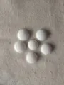 Set mit 6 runden Cabochons aus natürlichem weißem Marmor für DIY-Schmuckzubehör - 4mm / Weißer Jade
