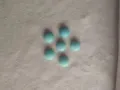 Runde mintgrüne Steincabochons für die DIY-Ohrring- und Schmuckherstellung - 4mm / Hellblauer Jadelook
