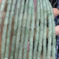 High-quality 4x7mm light green natural agate stone tube beads for DIY jewelry bracelet making - 4*7mm (About 38cm Per Strand) / Green Aventurine
