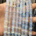Translucent 8x12mm bamboo-shaped light blue opal stone beads for DIY jewelry making crafts - 8*12mm (Approx. 32 Pieces/Strand) / Opalite