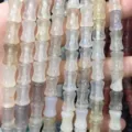 Natural stone 8x12mm bamboo shaped cylinder beads for DIY jewelry bracelet making - 8*12mm (Approx. 32 Pieces/Strand) / Agate