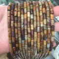Strands of 4x7mm natural stone agate cylindrical beads for DIY jewelry making and crafting - 4*7mm (About 38cm Per Strand) / Jasper