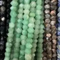 Cuentas de piedra octogonal de ágata turquesa natural para accesorios de joyería - Aventurina Verde