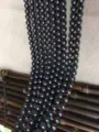 Perles de coquillage foncées irisées pour la fabrication de bijoux et colliers DIY - 62 Pièces/Mèche (16mm) / Noir Irisé