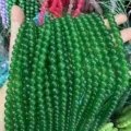 Hand-picked natural green gemstone round beads for DIY jewelry making and crafting - 4mm (Approx. 90 Pcs/Strand) / Malaysian Jade