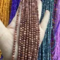 4mm στρογγυλές καφέ χάντρες από κοχύλια για αξεσουάρ κατασκευής κοσμημάτων DIY - 4mm (Περίπου 38cm Σειρά) / Dark Brown Shell