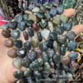 Polished heart-shaped natural stone beads for DIY jewelry making and unique bracelets - 15*15*6mm (Approx. 24 Pieces/Pack) / India Agate