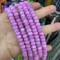 Close-up of 5x8mm faceted natural purple stone abacus beads for DIY jewelry - 5*8mm (Approx. 70 Pcs/Strand) / Purple (52)