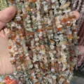 Primer plano de virutas de piedra de ágata y cristal natural de 3-5mm para hacer joyas - 3*5mm (Aprox. 80cm Tira) / Cuarzo Rutilado Mixto