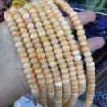 High-quality faceted natural stone abacus beads in warm orange for DIY jewelry making - Approx. 70 Pcs/Strand / Warm Orange-Yellow (4)