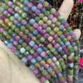 High quality 6mm multi-colored faceted natural stone cube beads for DIY jewelry making designs. - 6mm (Approx 65 Pieces/Pack) / Optimized Tourmaline