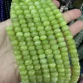 Natural 5x8mm faceted light green abacus stone beads for creative DIY jewelry - Approx. 70 Pcs/Strand / Light Green (7)
