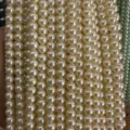 Brin de perles de nacre couleur crème pour la fabrication de bijoux DIY à la main - Beige