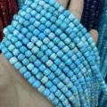 6mm turquoise faceted square stone beads for DIY jewelry and crafts - 6mm (Approx 65 Pieces/Pack) / Blue Turquoise