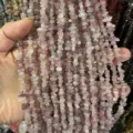 Tiras de cuentas de piedra de cuarzo lavanda natural 3-5mm para hacer joyas DIY - 3*5mm (Aprox. 80cm Tira) / Cuarzo rosa de Madagascar