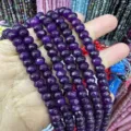 Natural purple faceted stone abacus beads 5x8mm strands for DIY jewelry projects - Approx. 70 Pcs/Strand / Dark Purple (40)