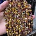 Cuentas de virutas de piedra natural irregular para joyería DIY - 3*5mm (Aprox. 80cm Tira) / Jaspe Amarillo