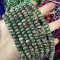 Natural Ruby in Zoisite 5x8mm faceted abacus wheel stone beads for DIY jewelry making - Approx. 70 Pcs/Strand / Ruby in Zoisite Color (47)