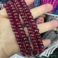 Natural dark red 5x8mm faceted stone abacus beads for DIY jewelry making and crafts - 5*8mm (Approx. 70 Pcs/Strand) / Dark Red (22)