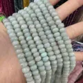 Natural light green faceted abacus stone beads string - 5*8mm (Approx. 70 Pcs/Strand) / Light Green (55)