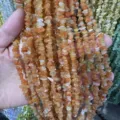 Cuentas de chips de cornalina naranja natural de 3-5mm para la creación de joyas DIY - 3*5mm (Aprox. 80cm Tira) / Aventurina roja