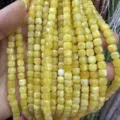 High-quality 6mm yellow natural stone faceted cube beads for DIY jewelry making - 6mm (Approx 65 Pieces/Pack) / Topaz
