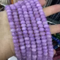 Natural purple stone 5x8mm faceted abacus beads strands for DIY jewelry making and crafts - Approx. 70 Pcs/Strand / Purple (13)