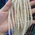 Faceted 6mm natural stone cube beads for handmade jewelry making and DIY accessories - 6mm (Approx 65 Pieces/Pack) / Beige