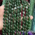 Perles en pierre aventurine verte naturelle en forme de goutte pour bijoux DIY - 8*10mm (Environ 39 Perles par Fil) / Pierre précieuse verte