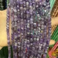 6mm faceted natural purple amethyst stone sugar cube beads for DIY jewelry making - 6mm (Approx 65 Pieces/Pack) / Purple Crystal