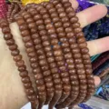 Natural glittering sunstone 5x8mm cut abacus beads strands for DIY jewelry craft - Approx. 70 Pcs/Strand / Brownish Orange (26)