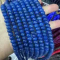 Premium blue 5x8mm faceted natural stone abacus wheel loose beads for DIY jewelry making - Approx. 70 Pcs/Strand / Navy Blue (17)
