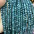 6mm teal faceted natural stone cube beads for DIY jewelry making and bracelet supplies - 6mm (Approx 65 Pieces/Strand) / Dark Green