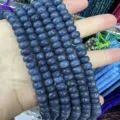 Dark blue 5x8mm faceted natural stone abacus wheel loose beads for DIY jewelry - 5*8mm (Approx. 70 Pcs/Strand) / Dark Blue(28)