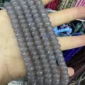 Grey purple faceted abacus natural stone wheel beads for DIY jewelry making accessory - 5*8mm (Approx. 70 Pcs/Strand) / Gray-Purple (29)