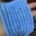 Sky blue faceted 5x8mm natural stone rondelle abacus beads for DIY jewelry making - 5*8mm (Approx. 70 Pcs/Strand) / Sky Blue (30)