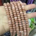 High quality natural peach stone 5x8mm faceted abacus wheel beads for DIY jewelry making - 5*8mm (Approx. 70 Pcs/Strand) / Peach (33)