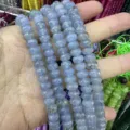 Light blue 5x8mm faceted natural stone abacus beads for DIY jewelry making - 5*8mm (Approx. 70 Pcs/Strand) / Aqua Blue (51)