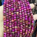 Natural 6mm pink faceted tiger eye stone cube beads for DIY jewelry making accessories - 6mm (Approx 65 Pieces/Pack) / Rose Red Tiger Eye