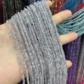 2.5mm faceted translucent grey square beads in sugar cube shape for DIY jewelry making - Approx. 2.5mm (Approx. 160 Beads/Strand) / Labradorite