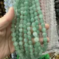 Perles en pierre naturelle verte facettées pour accessoires de création de bijoux DIY - Aventurine Verte