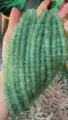 Natural green stone 8x12mm bamboo-shaped cylinder spacer beads for DIY jewelry making craft - 8*12mm (Approx. 32 Pieces/Strand) / Green Aventurine