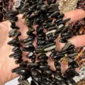 Natuurlijke gouden obsidiaan onregelmatige lange tanden grind kralen voor doe-het-zelf - Ongeveer 38cm Per Streng (10-25mm) / Gouden Obsidiaan