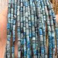 4x7mm blue marble natural agate tube beads for DIY necklace and bracelet jewelry making - 4*7mm (About 38cm Per Strand) / Blue Agate