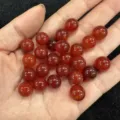 Natural reddish-brown translucent agate loose beads for DIY jewelry making accessories - 6mm (No Hole) / Red Agate