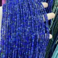 Natürliche 2,5 mm facettierte blaue Lapislazuli Quadratperlen für DIY-Schmuckherstellung - Ca. 2,5 mm (ca. 160 Perlen/Strang) / Lapislazuli