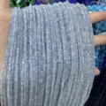 2.5 mm facettierte Natursteinperlen in Würfelform, helllila für DIY-Schmuckherstellung - Ca. 2,5 mm (ca. 160 Perlen/Strang) / Aquamarin