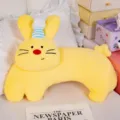 Nordic cute yellow rabbit plush pillow, creative cartoon decorative cushion for sofa bed. - Crown Rabbit Pillow / 55x32cm / Yellow